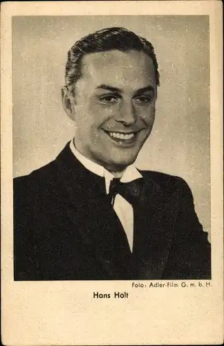 Ak Schauspieler Hans Holt, Portrait im Anzug