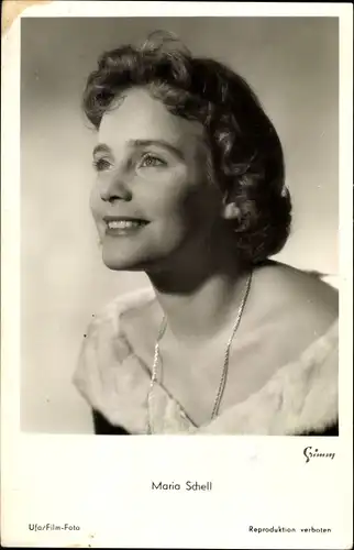 Ak Schauspielerin Maria Schell, Portrait