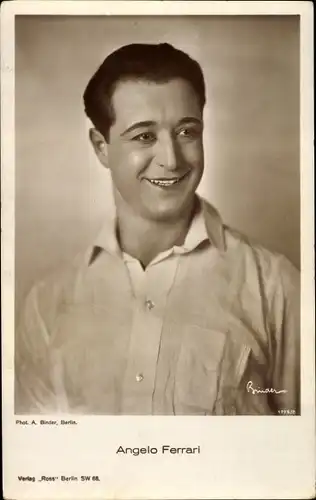 Ak Schauspieler Angelo Ferrari, Portrait