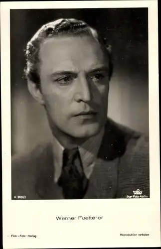 Ak Schauspieler Werner Fuetterer, Portrait