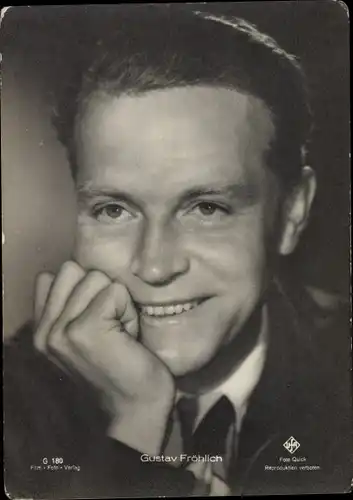 Ak Schauspieler Gustav Fröhlich, Portrait, Ufa Film
