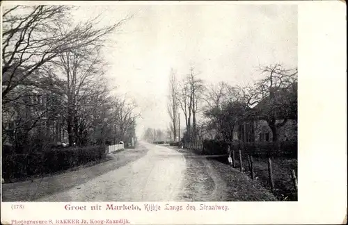 Ak Markelo Overijssel, Kijkje lang den Straatweg