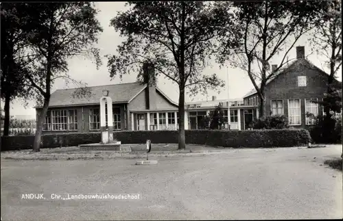 Ak Andijk Medemblik Nordholland Niederlande, Chr. Landbouwhuishoudschool