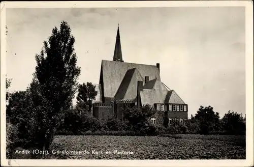 Ak Andijk Oost Medemblik Nordholland Niederlande, Gereformeende Kerk en Pastorie