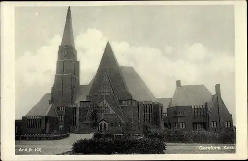 Ak Andijk Medemblik Nordholland Niederlande, Geref. Kerk