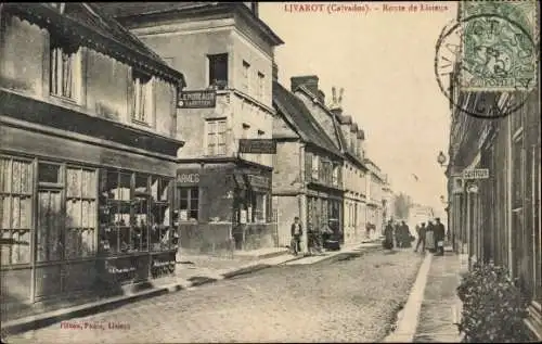 Ak Livarot Calvados, Route de Lisieux