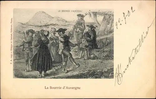 Künstler Ak Puy de Dôme, La Bouree d'Auvergne
