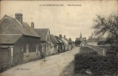 Ak Villeneuve le Roy Val de Marne, Rue Corberue