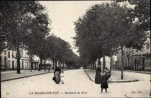 Ak La Roche sur Yon Vendee, Boulevard du Nord