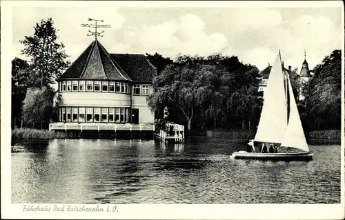 Ak Bad Zwischenahn, Fährhaus, Restaurant Café, Boot