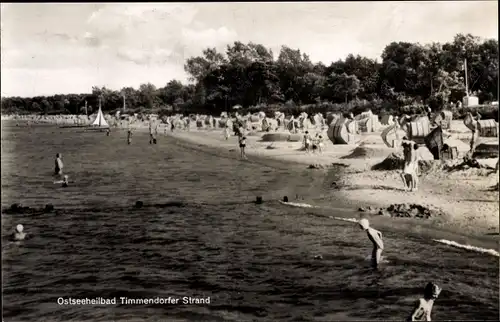 Ak Ostseebad Timmendorfer Strand, Strandleben