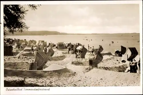 Ak Ostseebad Timmendorfer Strand, Strandleben