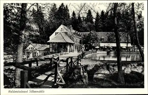 Ak Leopolstal Horn Bad Meinberg, Waldrestaurant u. Pension Silbermühle, Teutoburger Wald, W. Schäfer