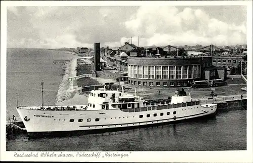 Ak Wilhelmshaven in Niedersachsen, Blick auf das Bäderschiff Rüstringen