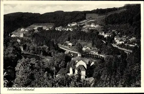 Ak Dahlerbrück Schalksmühle im Sauerland, Blick auf den Ort, Vogelschau