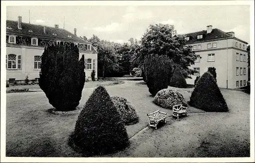 Ak Euskirchen Nordrhein Westfalen, Müttererholungsheim, Maria Rast, Gartenanlage, Bänke