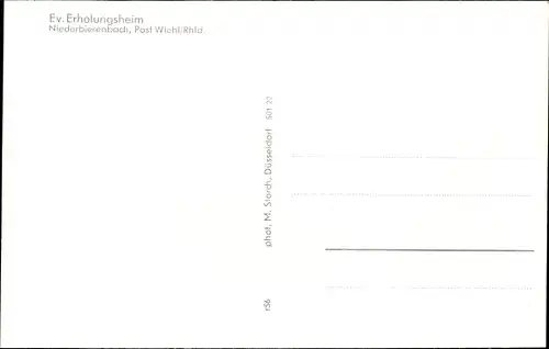 Ak Niederbierenbach Bierenbachtal Nümbrecht im Oberbergischen Kreis, Evangelisches Erholungsheim