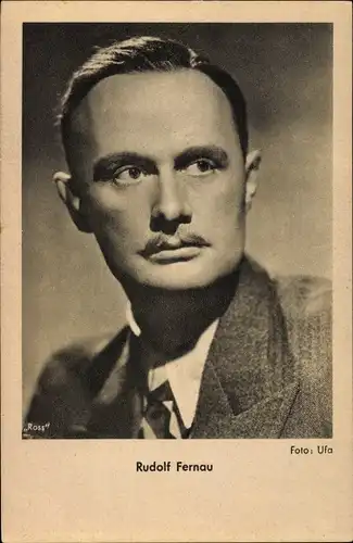 Ak Schauspieler Rudolf Fernau, Portrait, Anzug, UFA Film