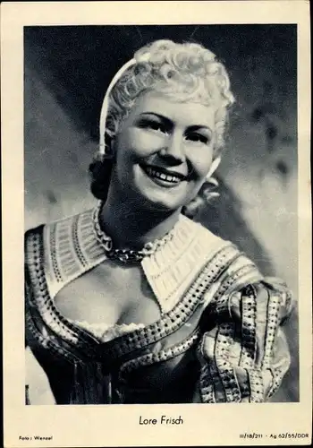Ak Schauspielerin Lore Frisch, Portrait