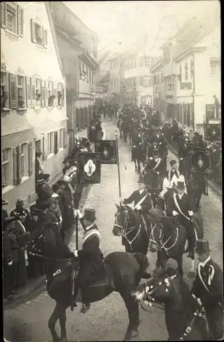 Foto Ak Ravensburg in Oberschwaben, Festzumzug, Reiter