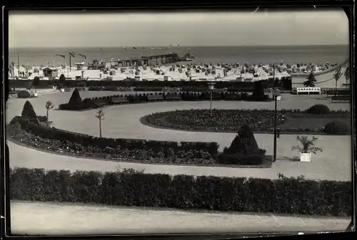 Foto Świnoujście Swinemünde Pommern, Blick zum Strand vom Kurplatz