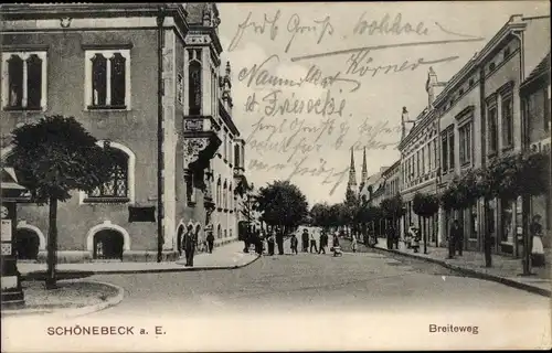 Ak Schönebeck an der Elbe, Breiteweg