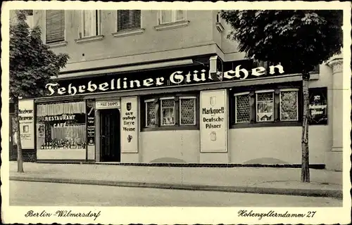 Ak Berlin Wilmersdorf, Fehrbelliner Stübchen, Hohenzollerndamm 27