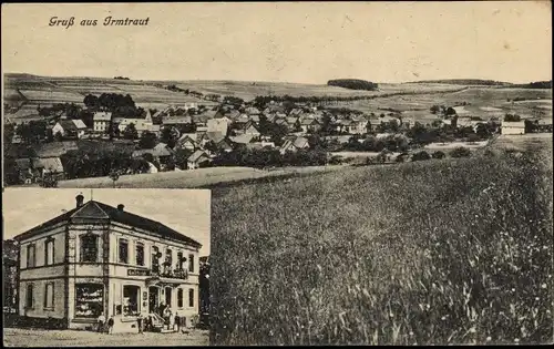 Ak Irmtraut im Westerwald, Panorama, Gasthaus Post