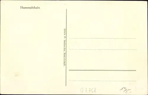 Ak Hummelshain in Thüringen, Gasthof Zum Goldenen Hirsch, Kirche