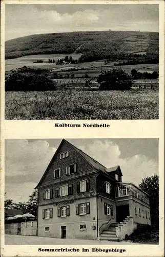Ak Herscheid im Sauerland, Kolbturm Nordhelle, Gasthaus