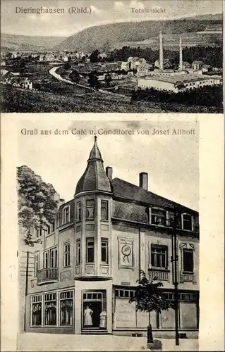 Ak Dieringhausen Gummersbach im Oberbergischen Kreis, Panorama, Cafe