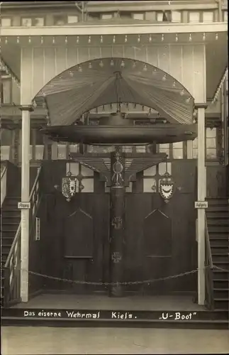 Foto Ak Hansestadt Kiel, Eisernes Wehrmal, U-Boot