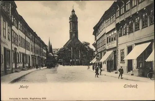 Ak Einbeck in Niedersachsen, Markt, Kirche