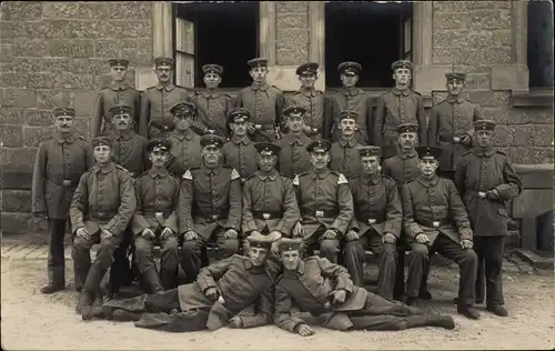 Foto Ak Deutsche Soldaten, 2. Komp./Ers. Batl Inf. Regt. Nr. 17, Kaiserreich, I.WK, Gruppenbild