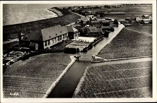 Ak Andijk Medemblik Nordholland Niederlande, Panorama