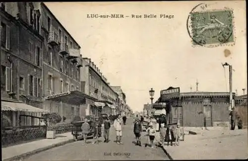 Ak Luc sur Mer Calvados, Rue Belle Plage