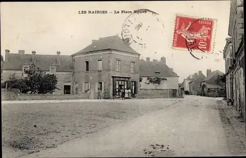 Ak Les Rairies Maine-et-Loire, La Place Neuve