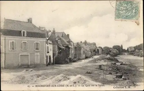 Ak Rochefort sur Loire Maine et Loire, Le Quai sur le Louet