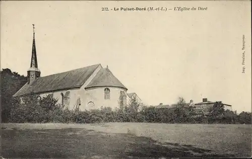 Ak Le Puiset Doré Maine et Loire, L'Eglise du Dore