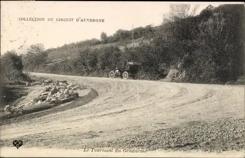 Ak Puy de Dôme, Collection du Circuit d'Auvergne, Le Tournant du Gendarme