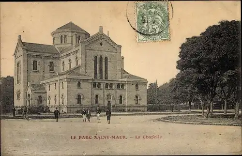 Ak Le Parc de Saint Maur Val de Marne, La Chapelle