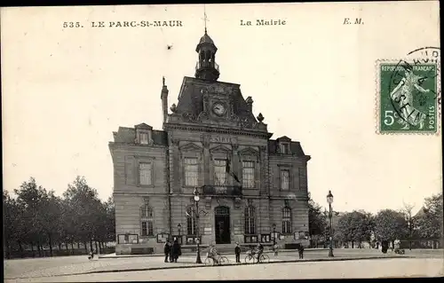 Ak Le Parc de Saint Maur Val de Marne, La Mairie