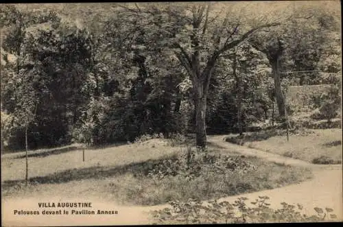 Ak Nogent sur Marne Val de Marne, Villa Augustine, Pelouses devant le Pavillon Annexe