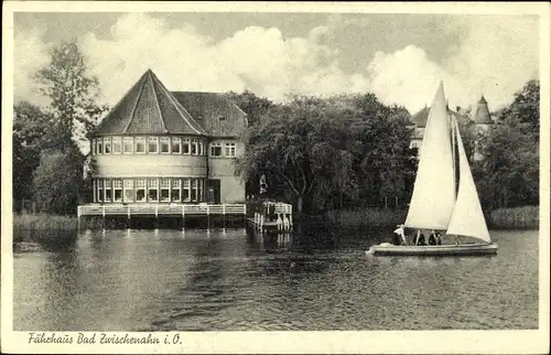 Ak Bad Zwischenahn, Fährhaus, Restaurant Café, Boot