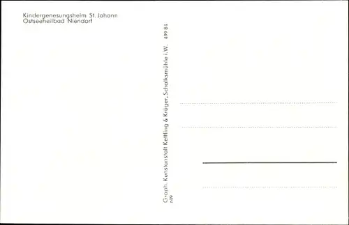 Ak Ostseebad Niendorf Timmendorfer Strand, Kindergenesungsheim Sankt Johann