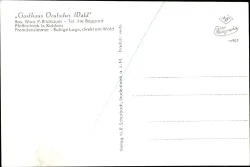 Ak Pfaffenheck Nörtershausen Rheinland Pfalz, Gasthaus Deutscher Wald