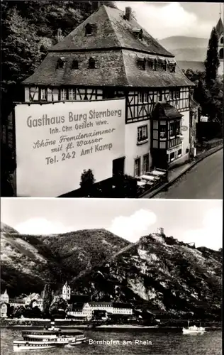 Ak Kamp Bornhofen Rhein, Gasthaus Burg Sternberg