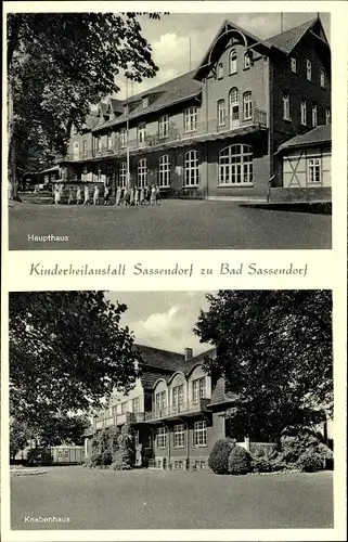 Ak Bad Sassendorf in Westfalen, Kinderheilanstalt, Haupthaus, Knabenhaus