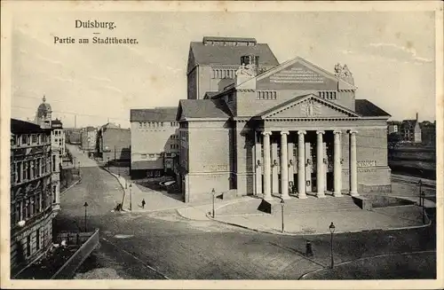 Ak Duisburg im Ruhrgebiet, Partie am Stadttheater