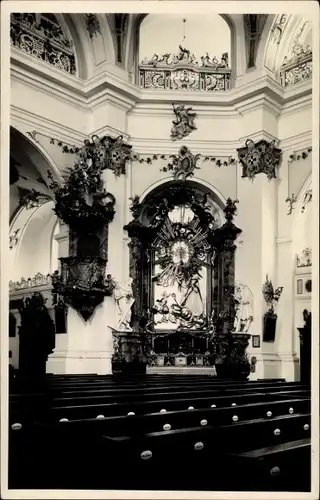 Foto Ak Altomünster in Oberbayern, Klosterkirche St. Alto, Innenansicht